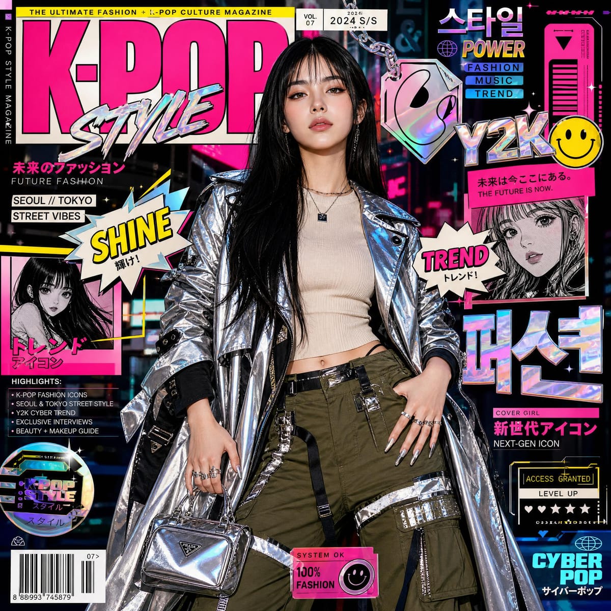 未来街头风Kpop杂志封面生成