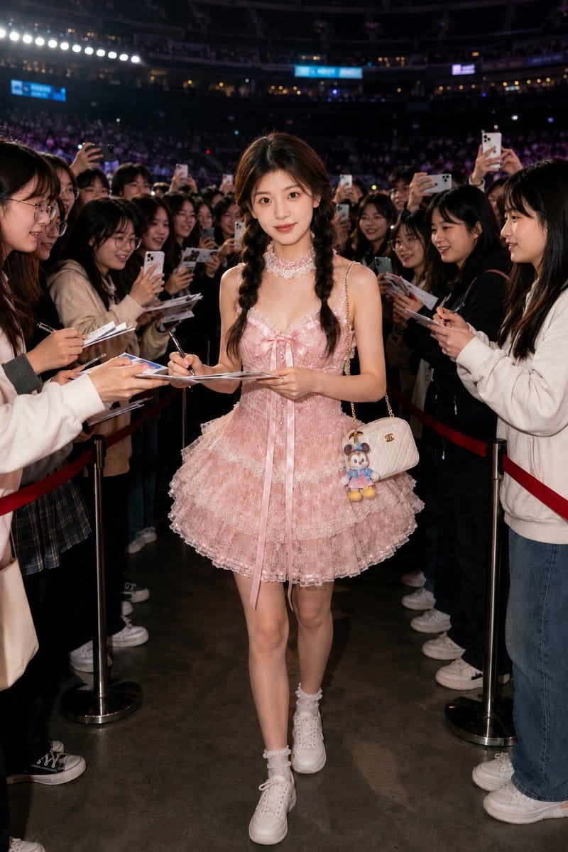 演唱会粉丝签售现场真实感AI写真