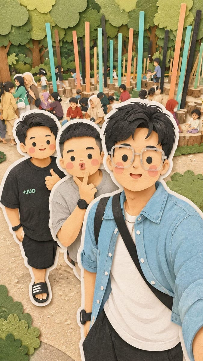 梦幻家族旅行｜手工剪纸拼贴插画创作