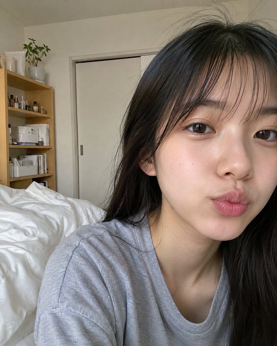 晨间卧室自拍｜22岁日系清纯少女生活感写真