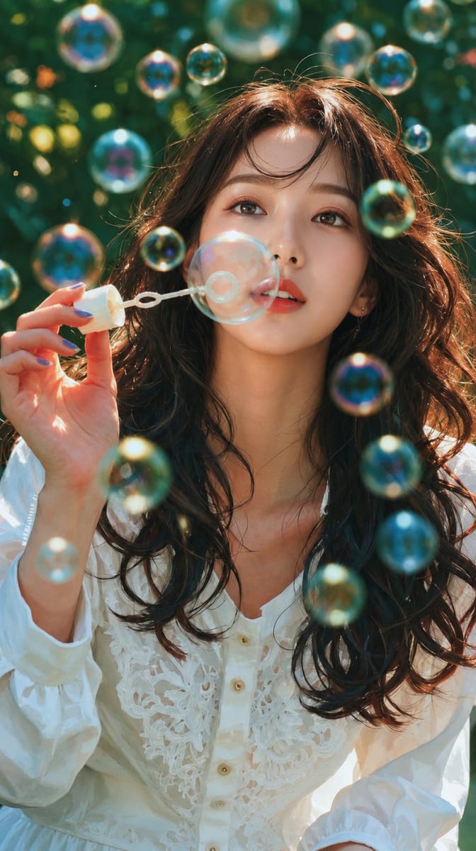 梦幻花园泡泡人像 | 超写实唯美东亚女性写真