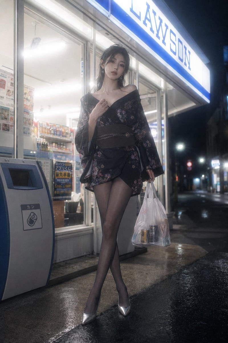 便利店深夜氛围 | 日系电影感人像写真