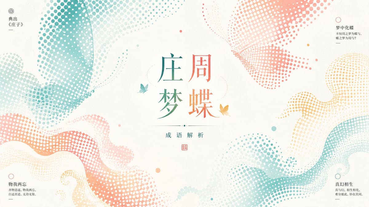 杯水车薪 · 明亮清透半调网点成语视觉