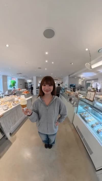 甜品店360°全景换装自拍秀